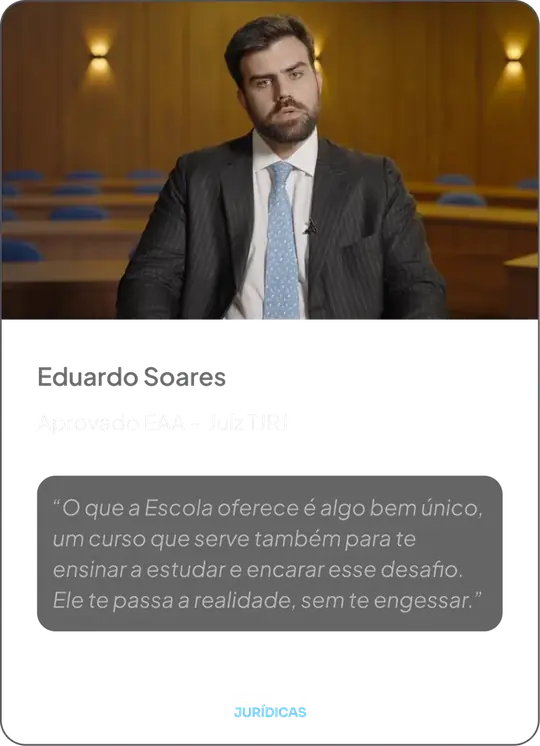 Eduardo Soares — Aprovado EAA, Juiz TJRJ